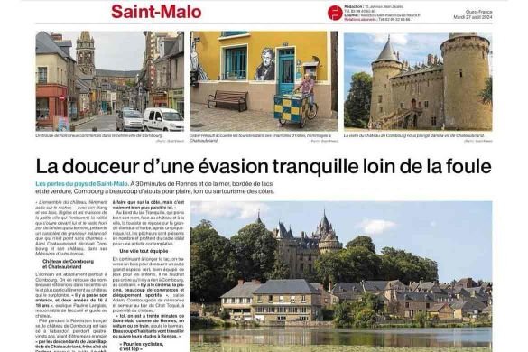 article dans ouest-france page Saint-Malo du 26/08/2024